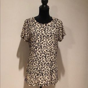 Leopard short sleeve Mesh Tee